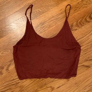 Brandy Melville maroon cropped tank